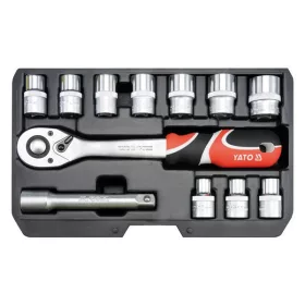   YATO YT-38671 Dugókulcs készlet 12 részes 1/2" 10-24 mm CrV