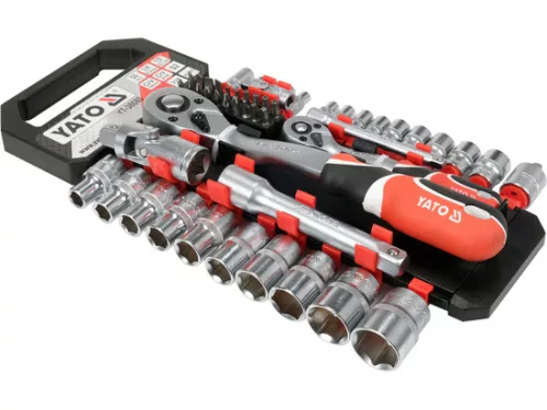 YATO YT-38680 Dugókulcs készlet 51 részes 1/2", 1/4" CrV
