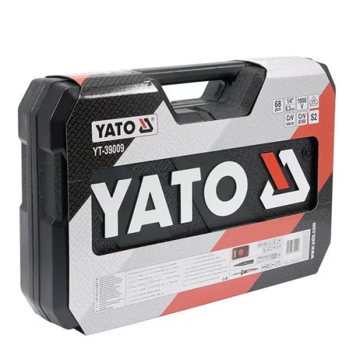 YATO YT-39009 Szigetelt szerszámkészlet villanyszerelőknek 68 részes 1/4" 1000 V CrV