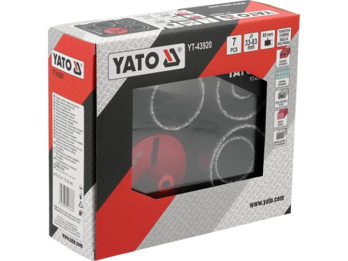 YATO YT-43920 Volfrám - karbid bevonatos körkivágó készlet 7 részes 33 - 83 mm