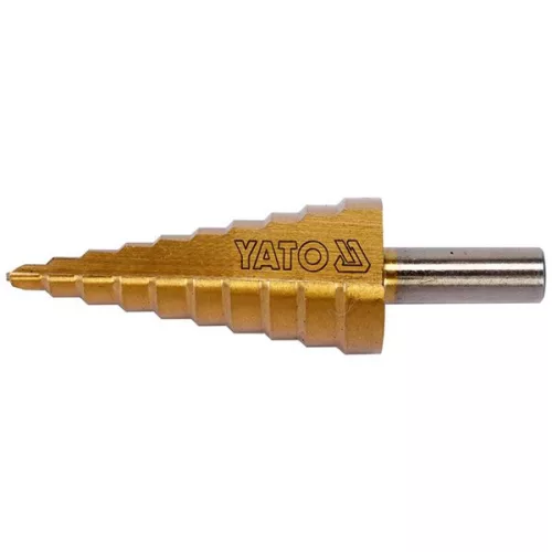 YATO YT-44741 Lépcsős fúró 4-22 mm 10 lépcsős HSS titán-nitrid