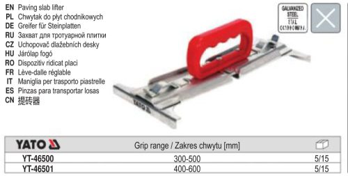 YATO YT-46501 Járólap fogó 400-600 mm