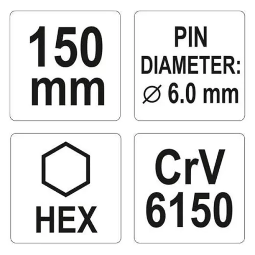 YATO YT-47145 Csapszegkiütő 6 x 150 mm
