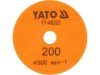 YATO YT-48202 Tépőzáras gyémánt csiszoló és polírozókorong 100 mm / P200 vizes/száraz