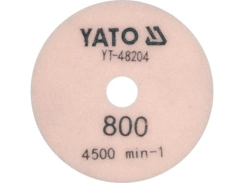 YATO YT-48204 Tépőzáras gyémánt csiszoló és polírozókorong 100 mm / P800 vizes/száraz
