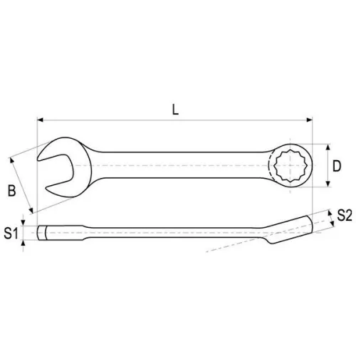 YATO YT-4908 Rövid csillag-villáskulcs 15 mm / 120 mm CrV