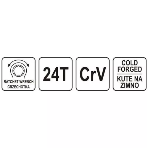 YATO YT-4937 Racsnis állványkulcs 19 x 22 mm / 315 mm CrV