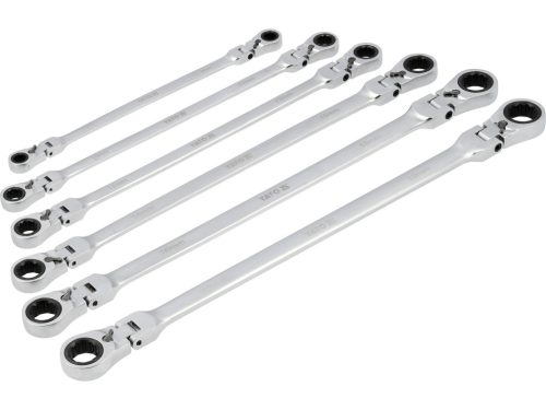 Yato YT-50390 Extra hosszú racsnis csuklós irányváltós csillagkulcs készlet 6 részes 8-19mm-ig