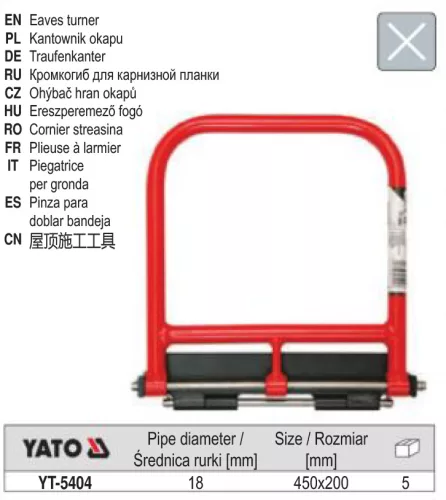 YATO YT-5404 Falclezáró fogó 450 x 200 mm