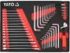 YATO YT-55492 Szivacs fiókbetét szerszámkocsihoz 41 részes (csillag-villáskulcs, imbuszkulcs, torxkulcs, roncsolt csavar kiszedő)