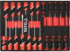 YATO YT-55496 Szivacs fiókbetét szerszámkocsihoz 22 részes (tömítéskiszedő, csavarhúzó, lapos, PH, torx)