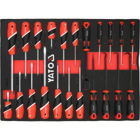   YATO YT-55496 Szivacs fiókbetét szerszámkocsihoz 22 részes (tömítéskiszedő, csavarhúzó, lapos, PH, torx)