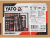 YATO YT-55498 Szivacs fiókbetét szerszámkocsihoz 43 részes (menetfúró, menetmetsző, reszelő, drótkefe, tolómérő, mérőszalag, derékszög)