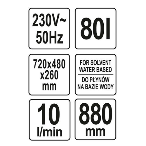 YATO YT-55808 Alkatrészmosó 80 liter