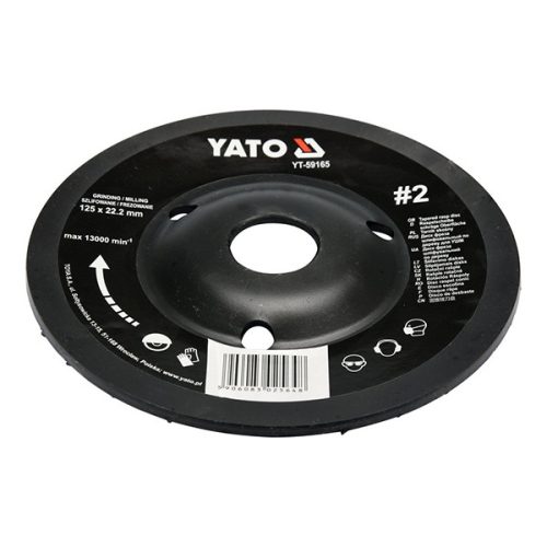 YATO YT-59165 Ráspolykorong közepes #2 125 x 22,2 mm