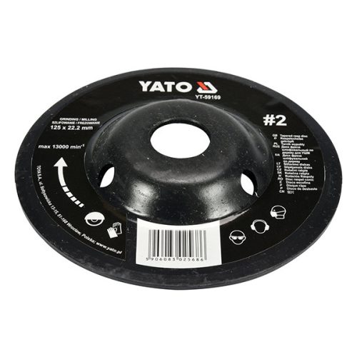 YATO YT-59169 Ráspolykorong közepes #2 125 x 22,2 mm