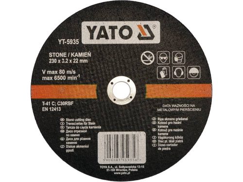 YATO YT-5935 Vágókorong kőre 230 x 3,2 x 22 mm