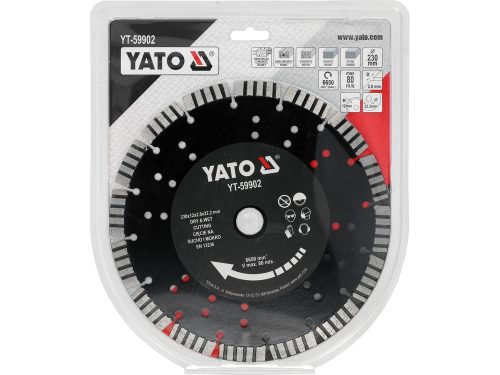 YATO YT-59902 Gyémánt vágókorong vasbetonhoz szegmentált 230 mm