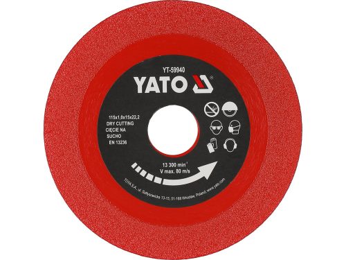 YATO YT-59940 Gyémánt csempevágó és üvegvágó 115 x 22,2 mm