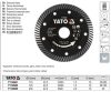 YATO YT-59981 Gyémánt vágókorong 115 x 1,3 x 10 x 22,2 mm turbó