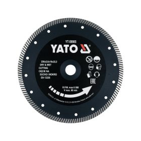   YATO YT-59985 Gyémánt vágókorong 230 x 2,0 x 10 x 22,2 mm turbó