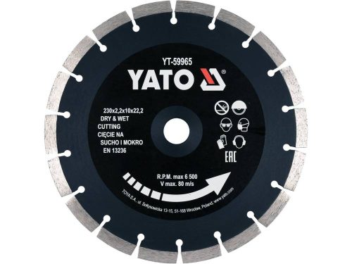 YATO YT-60003 Gyémánt vágókorong 350 x 3,4 x 10,0 x 25,4 mm szegmentált