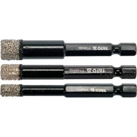   YATO YT-60409 Gyémánt körkivágó készlet 3 részes 6, 8, 10 mm vizes/száraz bitbefogású
