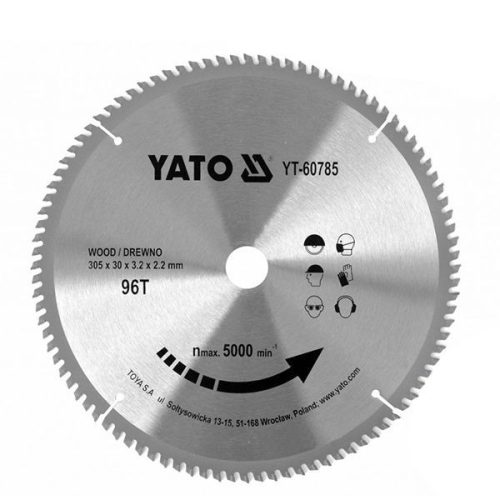 YATO YT-60785 Fűrésztárcsa fához 305 x 30 x 2,2 mm / 96T