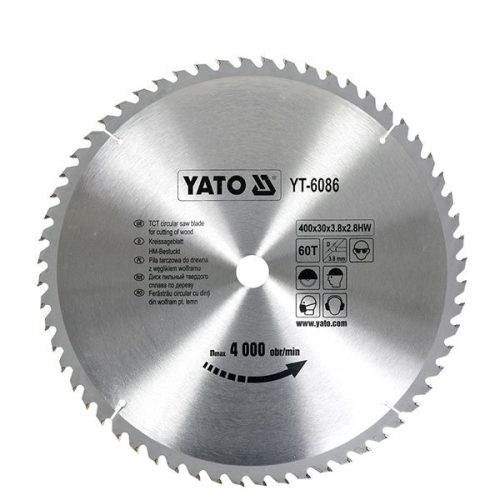 YATO YT-6086 Fűrésztárcsa fához 400 x 30 x 2,8 mm / 60T