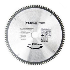   YATO YT-6099 Fűrésztárcsa alumíniumhoz 350 x 30 mm x 2,5 mm / 100T