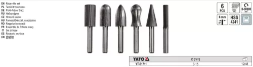 YATO YT-61729 Turbómaró készlet 6 részes fémhez és alumíniumhoz