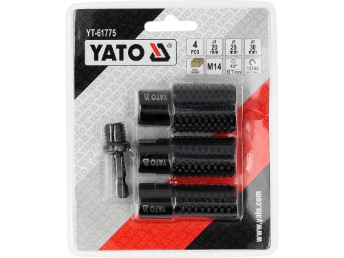 YATO YT-61775 Ráspolykészlet sarokcsiszolóra hengeres forma 20, 25, 30 mm 3+1 db M14