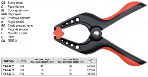 YATO YT-64270 Szorító csipesz 100 mm