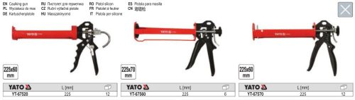 YATO YT-67570 Kittkinyomó pisztoly 300 ml erősített
