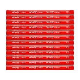 YATO YT-692612 Ácsceruza 175 mm fára piros (12 db/csomag)