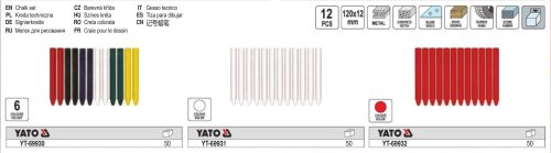YATO YT-69932 Zsírkréta piros (12 db/csomag)