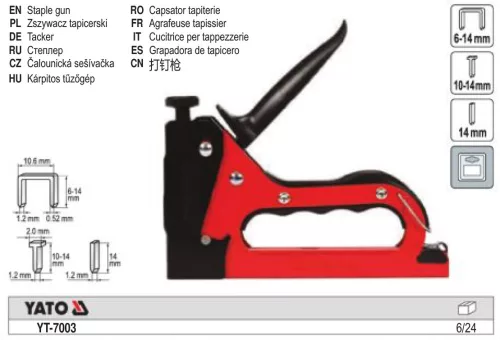 YATO YT-7003 Tűzőgép 6-14 mm