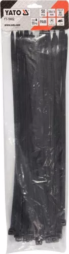 YATO YT-70652 Kábelkötegelő fekete 350 x 7,6 mm (50 db/cs)