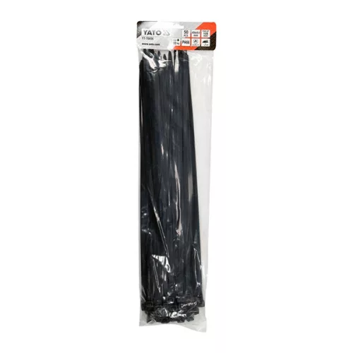 YATO YT-70656 Kábelkötegelő fekete 450 x 9,0 mm (50 db/cs)