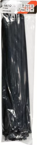 YATO YT-70656 Kábelkötegelő fekete 450 x 9,0 mm (50 db/cs)