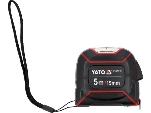 YATO YT-71320 Mérőszalag felső nyílással 5 m x 19 mm gumírozott
