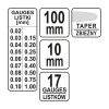 YATO YT-7220 Hézagmérő 17 lapos 0,02 - 1,00 mm 100 mm