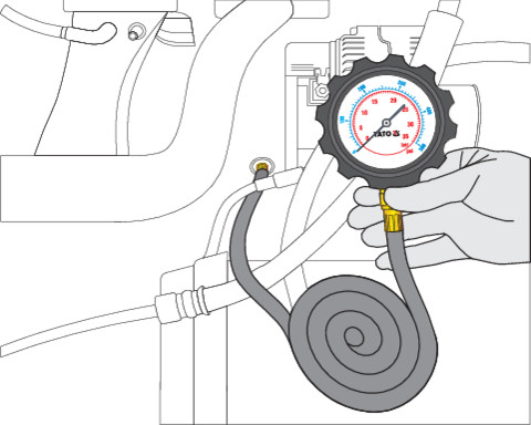 YATO YT-73031 Olajnyomásmérő készlet 12 részes