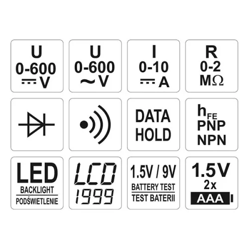 YATO YT-73081 Digitális multiméter