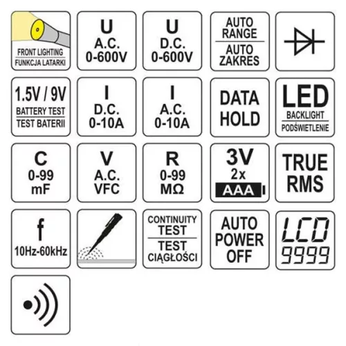 YATO YT-73094 Digitális multiméter