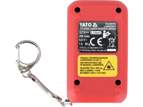 YATO YT-731244 Lézeres távolságmérő karabínerrel hatótáv 30m
