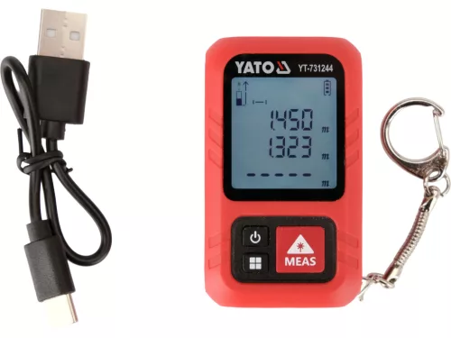YATO YT-731244 Lézeres távolságmérő karabínerrel hatótáv 30m