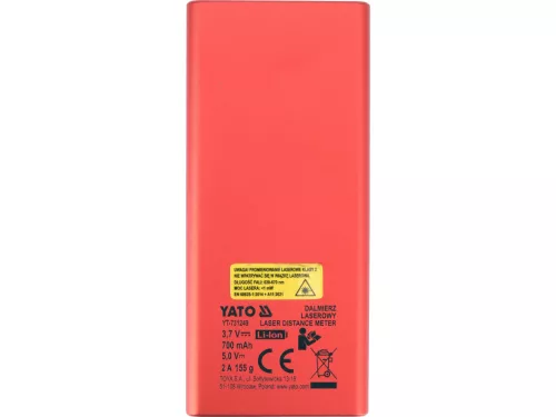 YATO YT-731249 Kétirányú lézeres távolságmérő (2 x 60 m)
