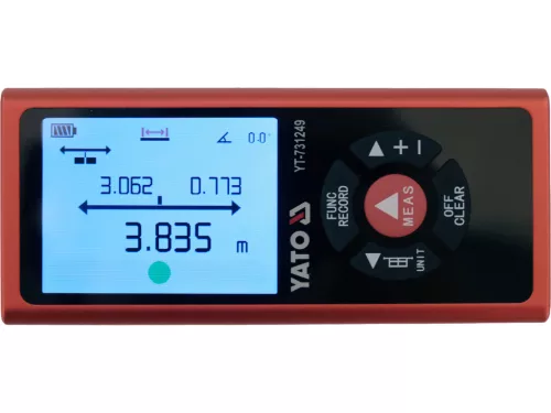 YATO YT-731249 Kétirányú lézeres távolságmérő (2 x 60 m)