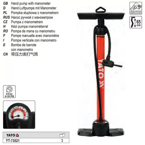 YATO YT-73521 Pumpa nyomásmérővel
